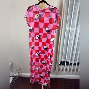 NWOT Dressed in Lala Cosmic Cowgirl Mesh Dress with Slip, XL